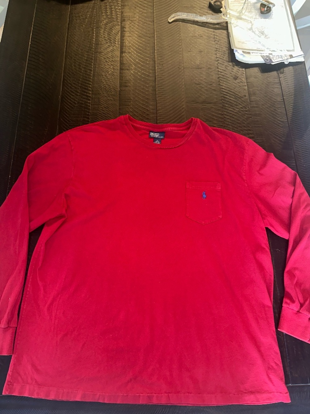 Men's Polo by Ralph Lauren Long Sleeve Pocket T-Shirt ~ XL